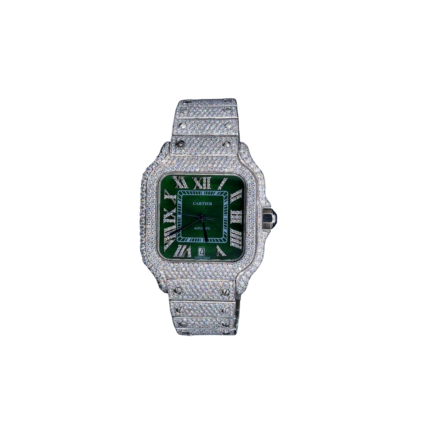 Full White Green Face Cartie Roman Letters